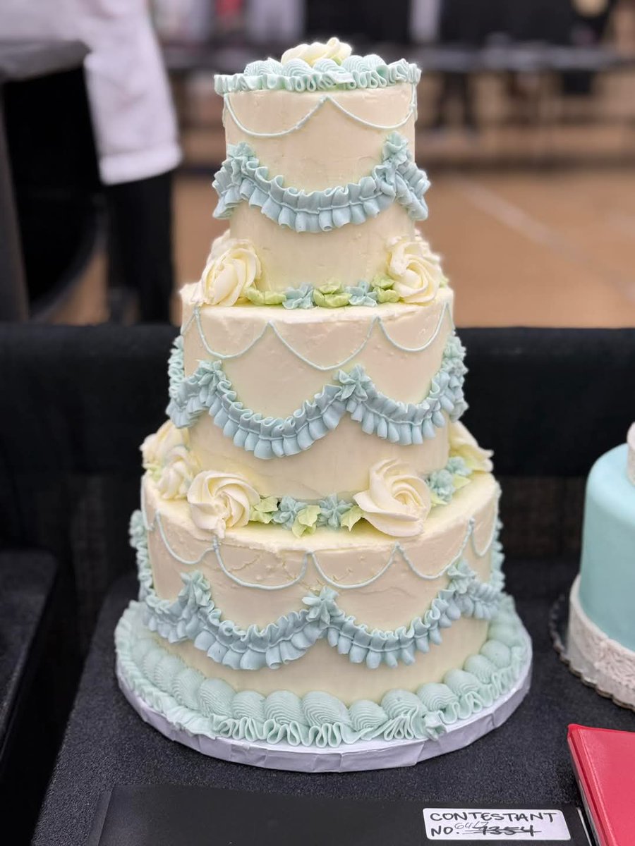 Check out this incredible wedding cake entry made by our SkillsUSA Culinary students at State competition! <a href="/ChefJoy_ardee/">Joy Hunt</a> <a href="/lizg_canchola/">Elizabeth Canchola</a> <a href="/FBISD_CTE/">Fort Bend ISD CTE</a>