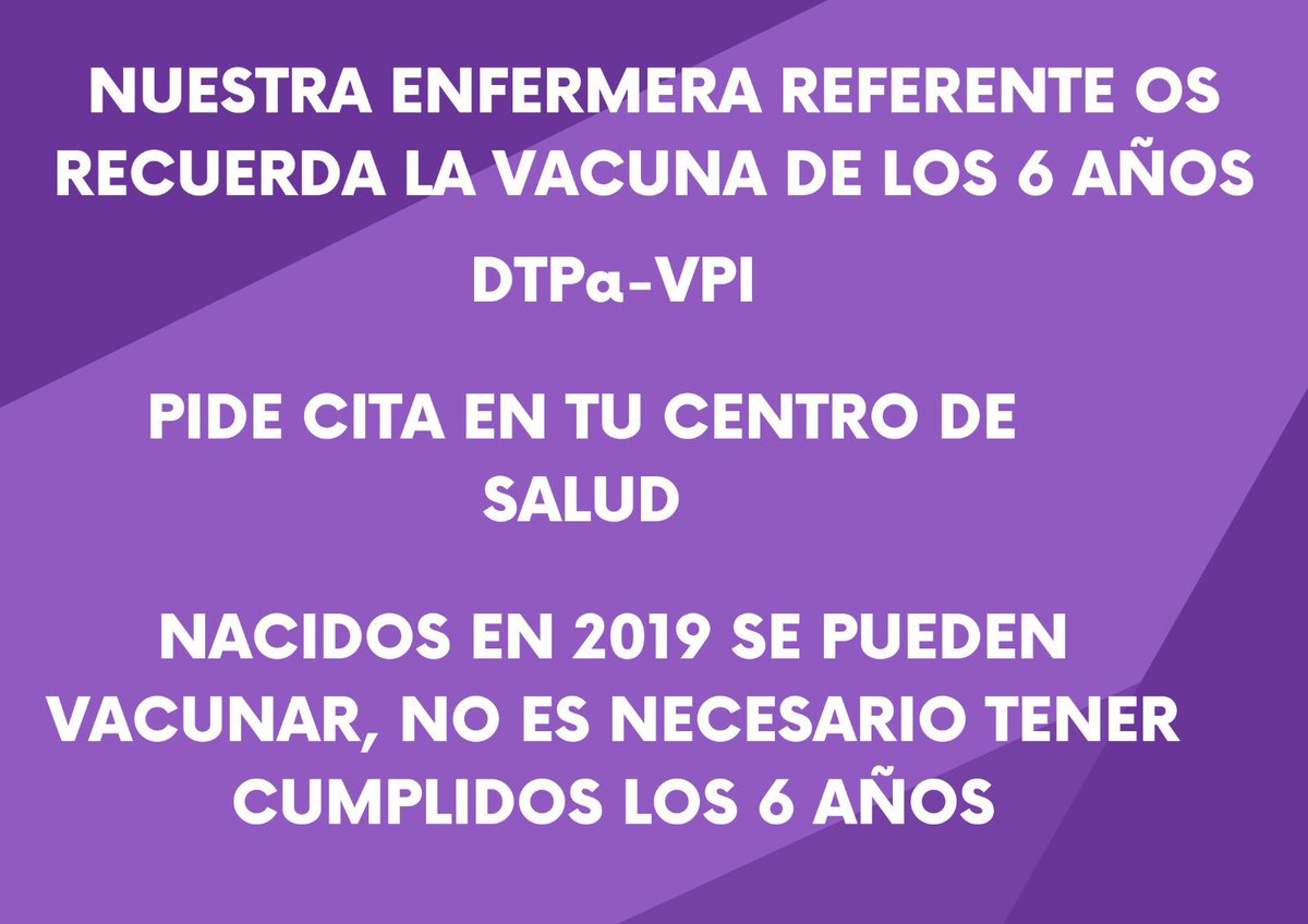 CS_Delicias's tweet photo. ¿Nacido en 2019? 👶 ¡Ya puede vacunarse con la DTPa-VPI! 💉
No esperes más: pide tu cita hoy. 📅
#CuidaSuSalud ❤️ #VacúnaloYa https://t.co/AhlaejQk1T