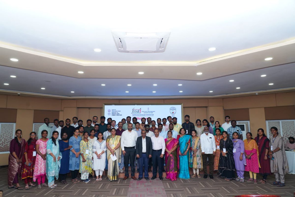 fssaiindia's tweet photo. #FSSAI's Induction Training Programme for Food Safety Officers from Telangana, Andhra Pradesh &amp; Tamil Nadu concluded successfully at MCRHRDI, Hyderabad . this program aimed to strengthen the officers' capacity in all regulatory &amp; scientific aspects of food safety @cfs_telangana https://t.co/dOjeUSqjdF