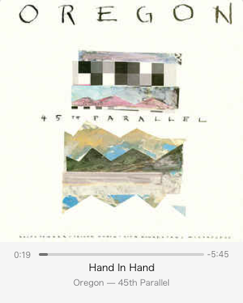 HosonoShotgun's tweet photo. #NowPlaying1989
#Oregon
#45thParallel
Pat Metheny, Ralph Towner, Brian Eno, ECMレコードのBGMらしい類の音ばかり聴いていた時にOregonもよく聴いていた。 https://t.co/q4szykkI2L