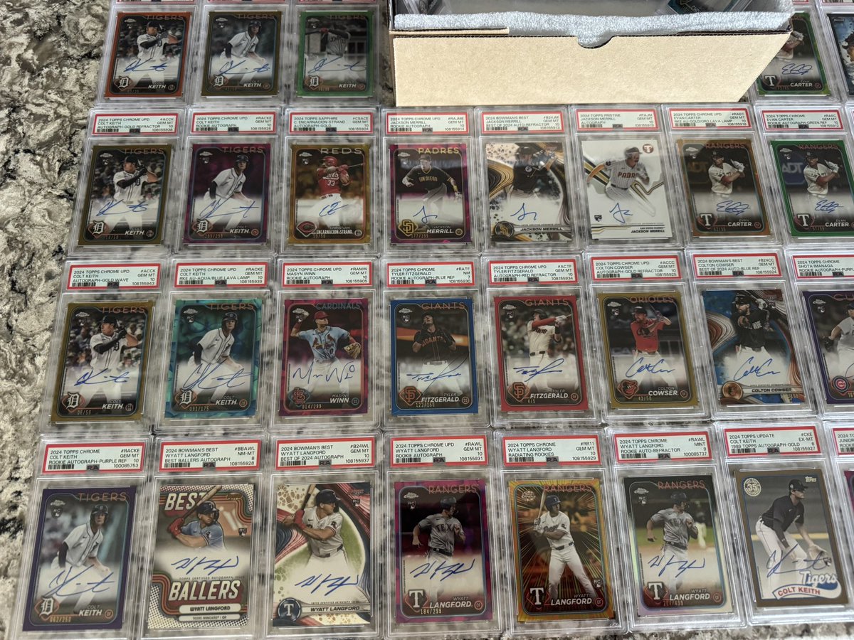 Jon Meier (@joncmeier) on Twitter photo Second submission ever to <a href="/PSAcard/">PSAcard</a> and first try through <a href="/gamestop/">GameStop</a>
I was nervous but ended up with 35 10s out of 40. I’m pumped. Lots of great cards for the PC. <a href="/CardPurchaser/">Card Purchaser</a> <a href="/meierjackson4/">Jackson Meier</a> Second submission ever to <a href="/PSAcard/">PSAcard</a> and first try through <a href="/gamestop/">GameStop</a>
I was nervous but ended up with 35 10s out of 40. I’m pumped. Lots of great cards for the PC. <a href="/CardPurchaser/">Card Purchaser</a> <a href="/meierjackson4/">Jackson Meier</a>