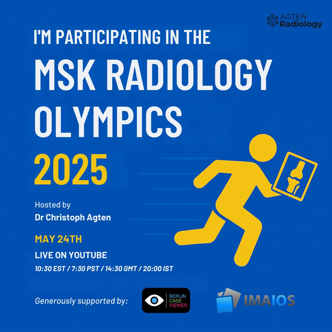 Christoph Agten (@agtenc) on Twitter photo $20,000 in prizes to find the fastest radiologist. Registration open now!
agten.org/msk-radiology-ā¦
#radiology #mskrad #radres <a href="/AuntMinnie/">AuntMinnie.com</a> $20,000 in prizes to find the fastest radiologist. Registration open now!
agten.org/msk-radiology-ā¦
#radiology #mskrad #radres <a href="/AuntMinnie/">AuntMinnie.com</a>