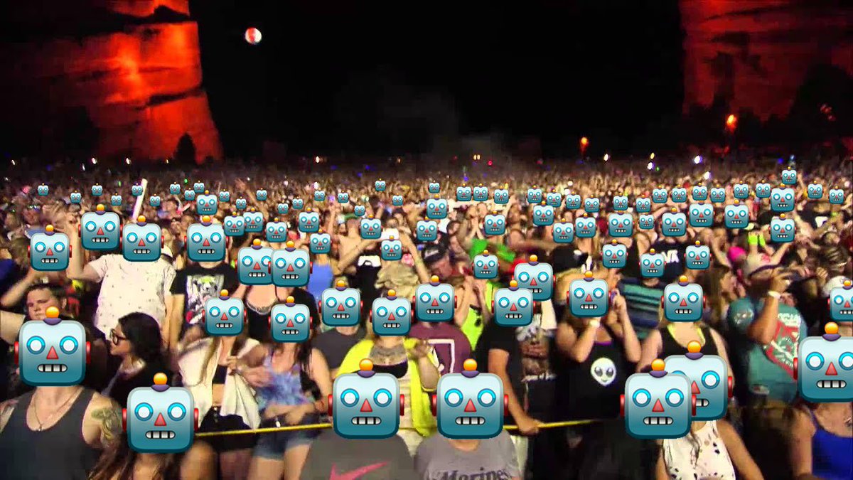 Hey at least Skrillex is gonna be playing to a crowd who really appreciates robot noises