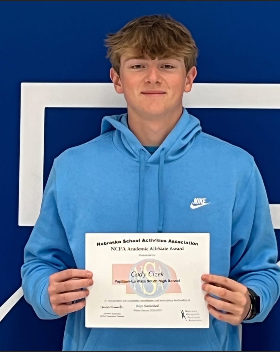 This kid puts 110% into everything he does… Proud of you!!

<a href="/CizekCody/">Cody J. Cizek</a> is the recipient of the Academic All-State award from Papillion La Vista South High School.

A huge thank you to the coaches that nominated him for this award!

#athlete #scholar #gotitans