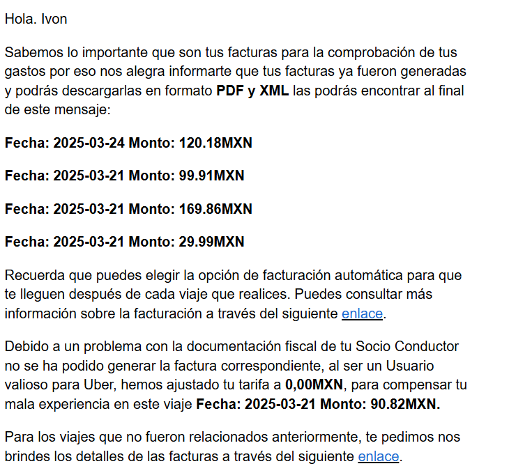 IvzaVonzai's tweet photo. @Uber_Support De $2,436 pesos consumidos en su servicio, ¿solo me facturan $419.94, me "abonan" 90 pesos; yo no quiero devolucion quiero se me facture todo lo que se ha pagado. Yo no puedo decirle al @SATMX  @Uber_MEX  no me pudo facturar. 

@AtencionProfeco  @Profeco #Facturas #Servicios https://t.co/DjImL34ZbU