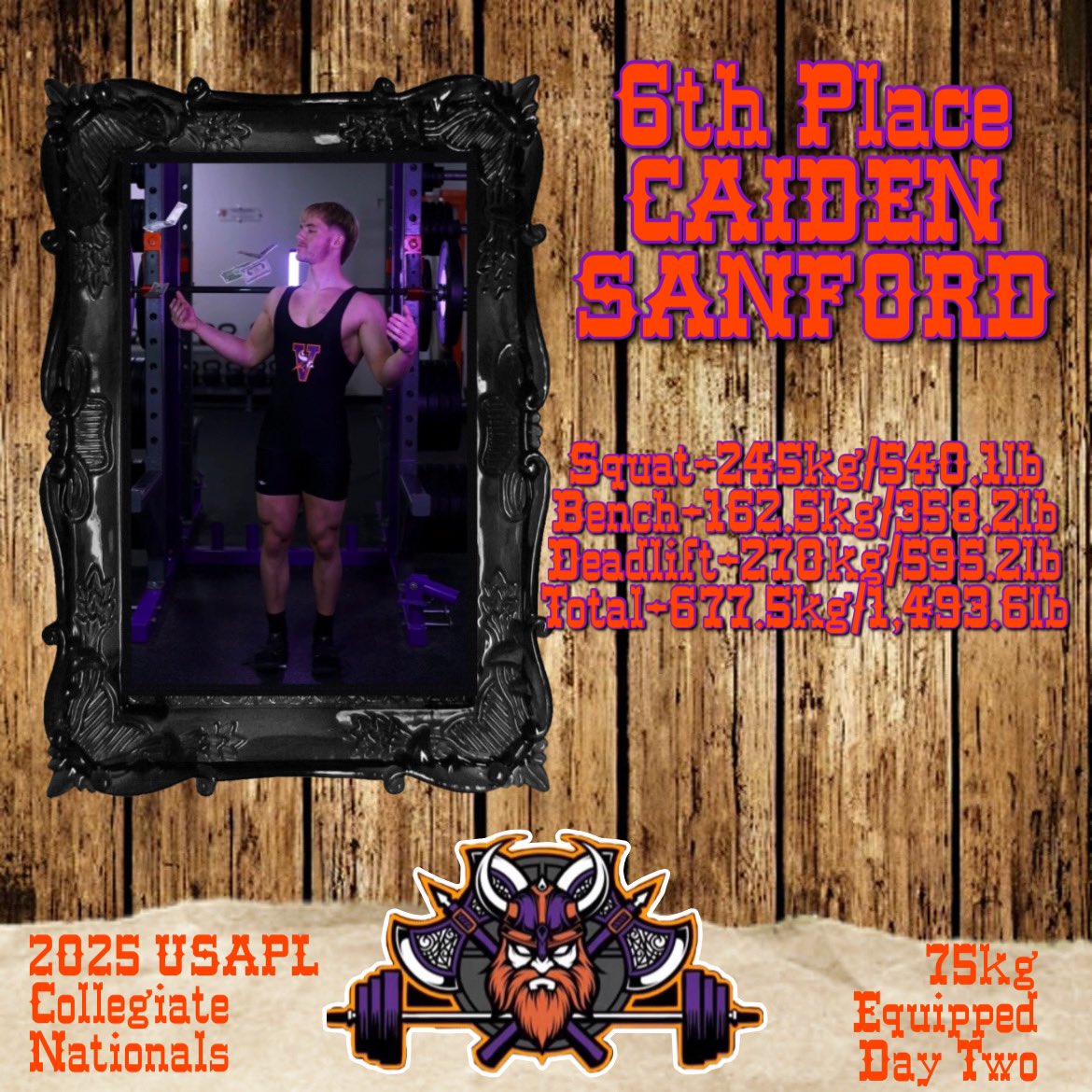 Freshman Caiden Sanford fights until the end in OKC, narrowly missing the podium. We’re proud of you Caiden!!🖖🧡💜
