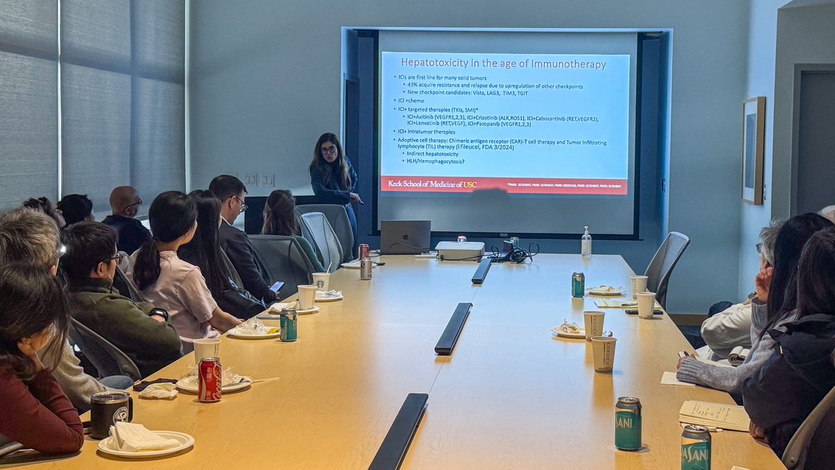 carriewong's tweet photo. The Comprehensive Liver Research Center @UCLA had the honor of hosting @lilydaramd at our monthly ULTRA Seminar! Your ILICI research pushes the liver &amp; onc field forward and will help many patients. Looking forward to future @UCLAGIHep @USC_KeckGILiver collaborations! https://t.co/Sph7vWNwQg