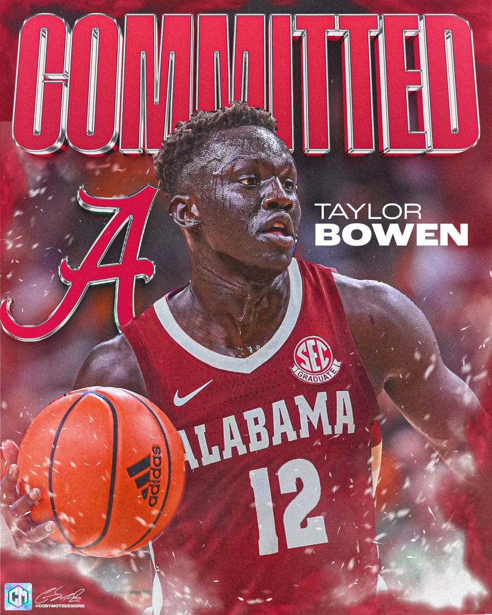 Tobias Bass (@tobias_bass) on Twitter photo NEWS: Taylor Bol Bowen will transfer to Alabama
He averaged 8.0 points and 5.2 rebounds per game last season at Florida State <a href="/TheAthleticCBB/">The Athletic CBB</a> NEWS: Taylor Bol Bowen will transfer to Alabama
He averaged 8.0 points and 5.2 rebounds per game last season at Florida State <a href="/TheAthleticCBB/">The Athletic CBB</a>