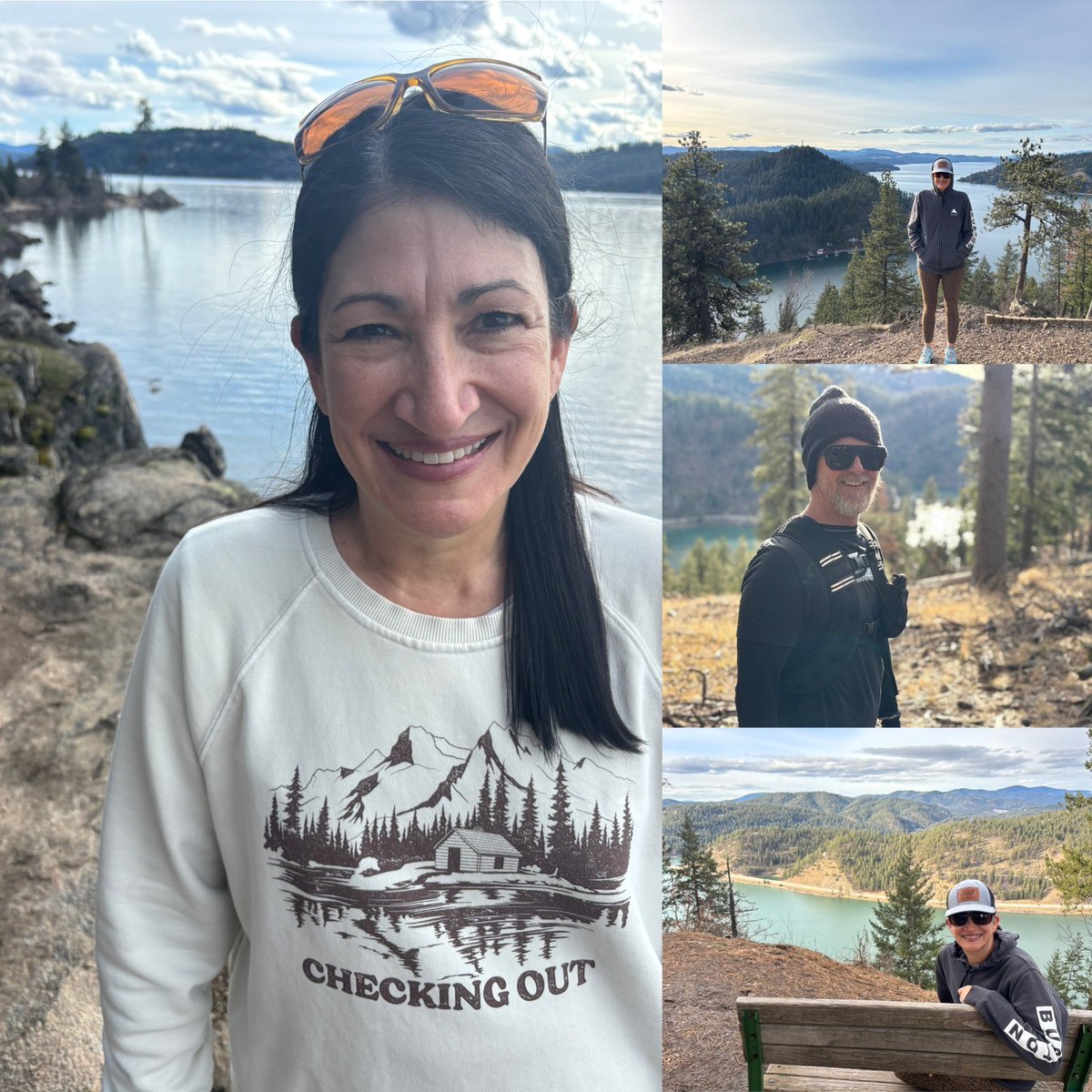 tessatoddmorgan's tweet photo. Hiking: He jogs with 20 pound weighted vest. She takes break on bench. One of these things is not like the other 😂 But, at least I finally learned how to say the name of this beautiful place by the time we were headin out ✔️ #findyourtriessence #iheartcda #coreduhlane https://t.co/Ep5iWvs9F7
