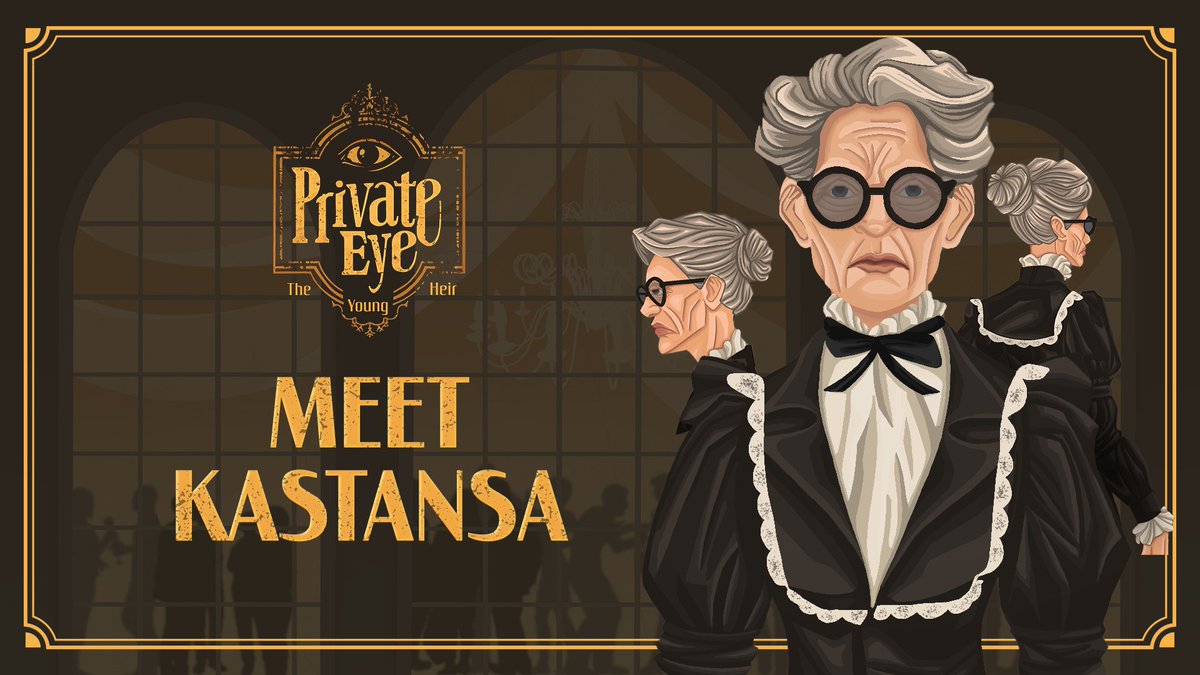 Once a thief, now a butler with a past.🖤 
Kastanza isn’t just part of the story - she might be its sharpest blade.
What is she hiding behind her calm gaze?

#FunFactFriday  #IndieGame #GameDev