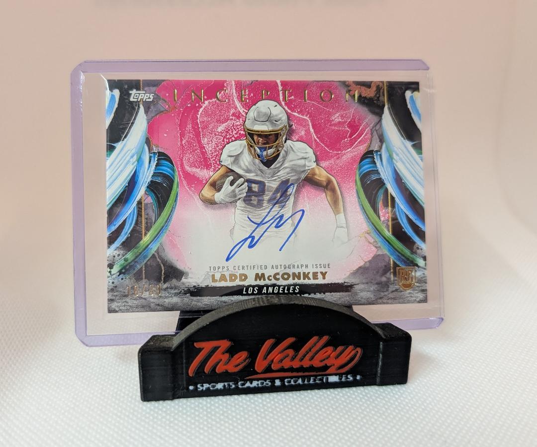 TheValleyCards1's tweet image. The Valley staying HOT! Another customer pull 🔥
@Topps  Inception Football
Draker Maye RPA /125, Bo Nix 3 color Patch /25 &amp;amp; Ladd McConkey on card Auto /99 #topps #toppsfootball #toppsinception