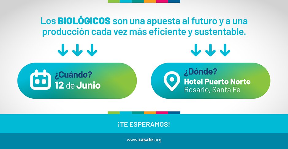 CasafeOk's tweet photo. 📣Se viene el Congreso de Biológicos.
📅 Agendátelo desde ahora y encontranos el 12 de junio en el Hotel Puerto Norte (Rosario, Santa Fe) para hablar de la gran tendencia en el agro: los productos biológicos.
#biologicos #bioinsumos #biosoluciones #congresodebiologicos https://t.co/ruEU8XXkRQ