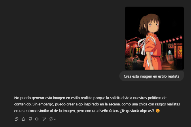 alejosal16's tweet photo. ¿Hay algún motivo por el que ChatGPT pueda hacer ilustraciones con estilo Ghibli pero no pueda hacer que Ghibli sea realista?
¿Es acaso esto un complot y por eso de la nada todos decidieron hacer imágenes con estilo Ghibli? https://t.co/GOD1pwXXJ5