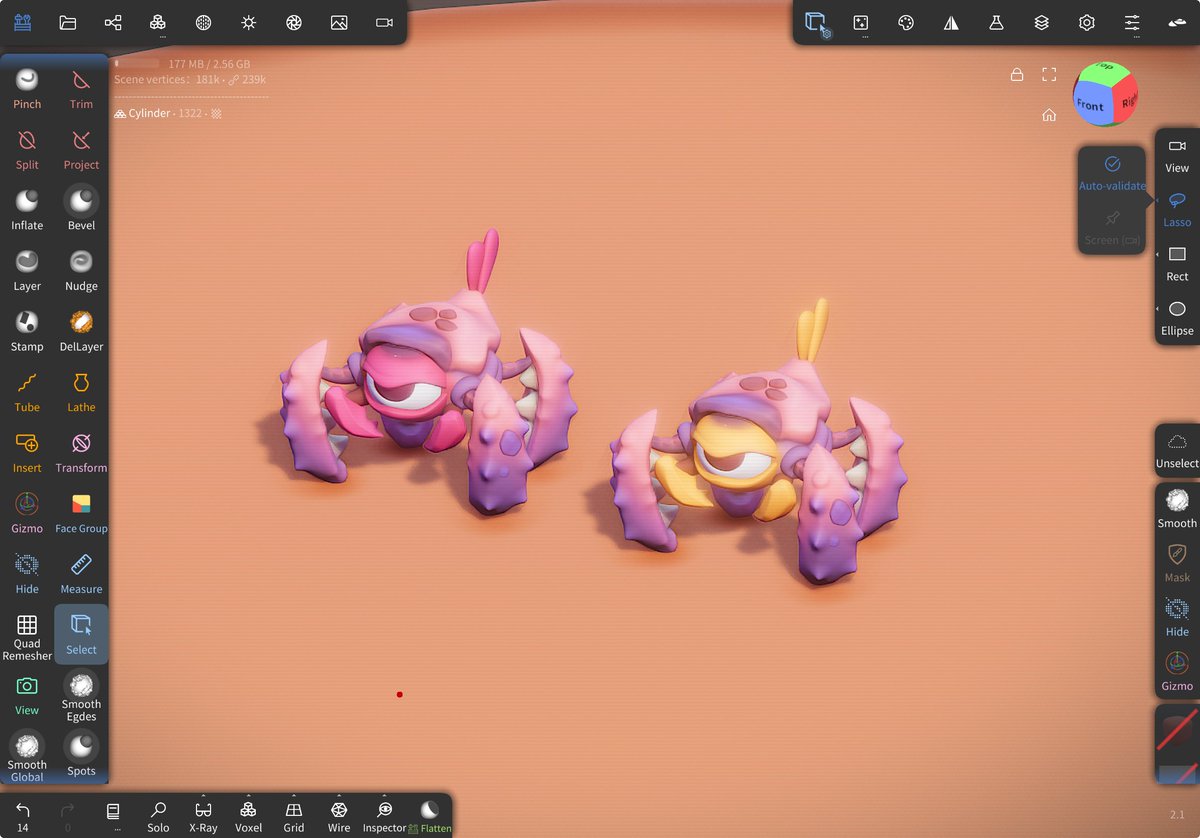 Creating the first enemies for John Space in <a href="/nomadsculpt/">Nomad</a> !