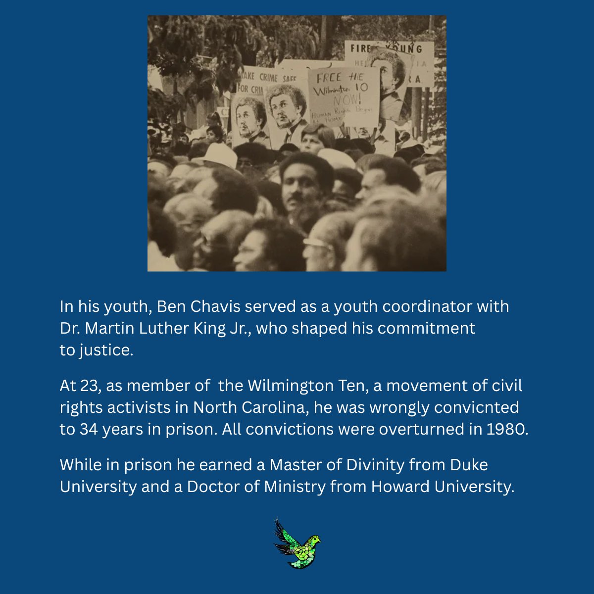 dukecfr's tweet photo. Join us for Summer Institute for Reconciliation at Duke Divinity School May 14-16, 2025. Dr. Ben Chavis will be one of many of our inspiring speakers. Registration is open at our website. https://t.co/3ApcJPyw6D. https://t.co/90gixMGzxQ