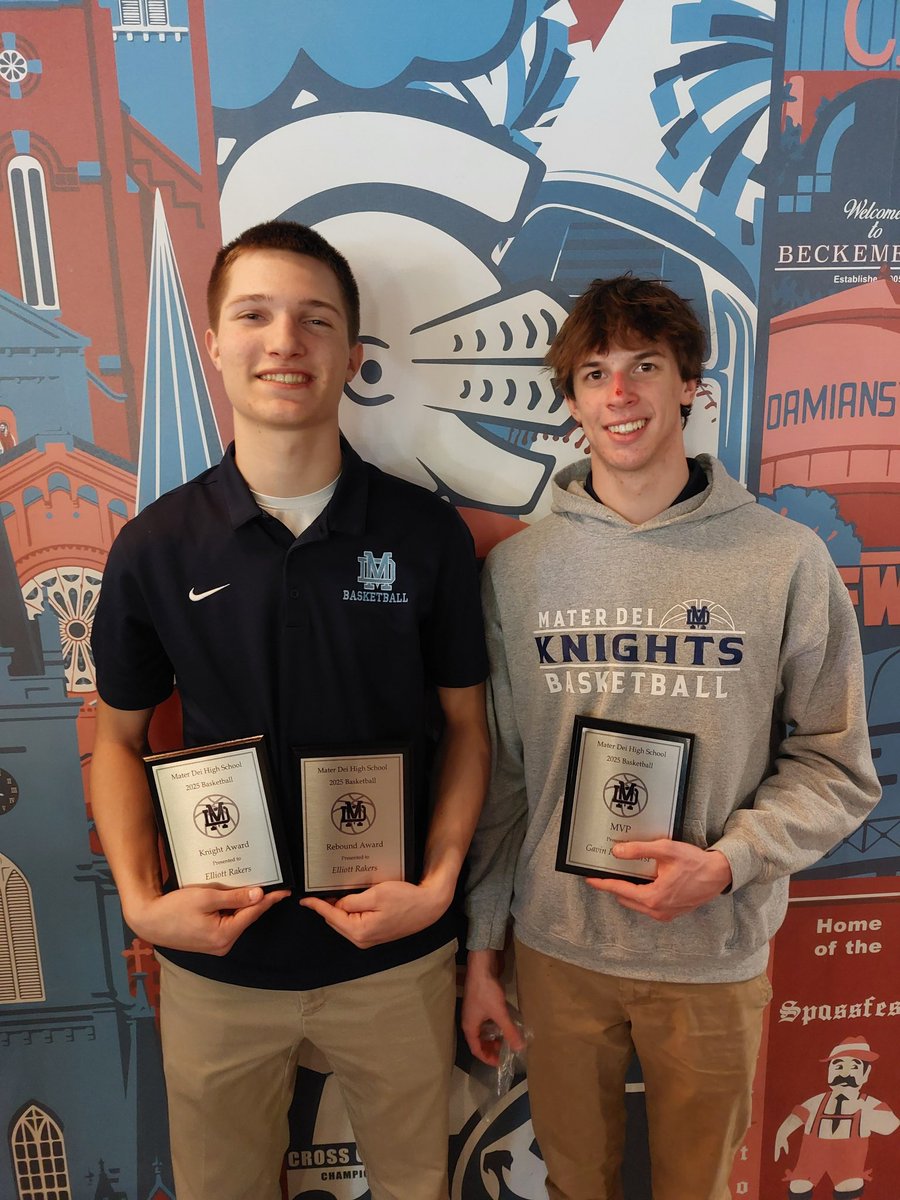 MDCatholicHoops's tweet image. A few weeks ago we wrapped up our 2024-2025 campaign with our banquet. Thanks to Applebee’s for the hospitality!

MVP: Gavin Peppenhorst
Rebound &amp;amp; Knight Award: Elliott Rakers
Defense Award: Luke Brefeld
Assist Award: Nolan Goebel
Free Throw Award: Conner Diekemper

#WeAreMD