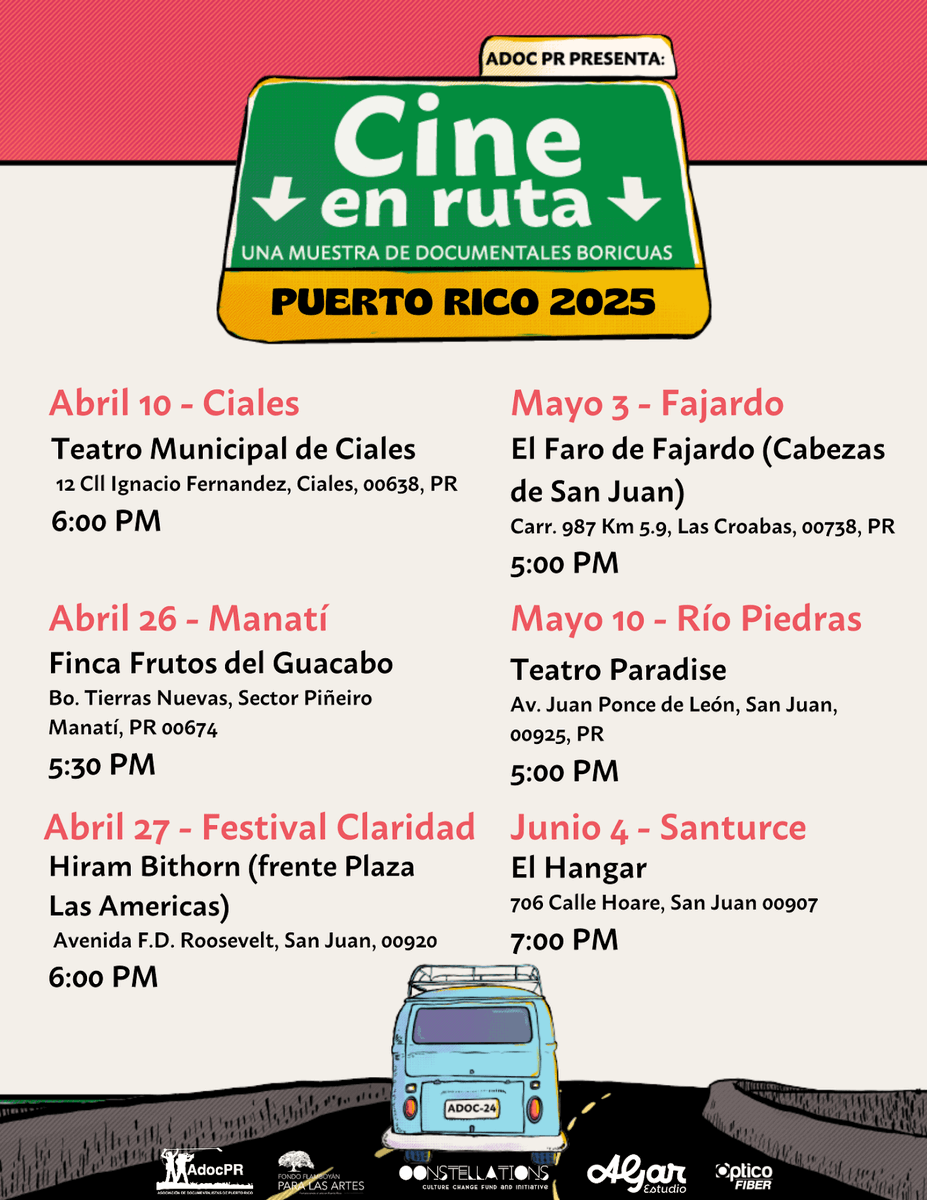 La Asociación de Documentalistas (<a href="/adocpr/">AdocPR</a>) de Puerto Rico lanza una nueva edición de Cine en Ruta, un proyecto que lleva poderosas historias puertorriqueñas a diferentes pueblos de la isla y ciudades de Estados Unidos.

Conoce más: cinegeek.net/2025/04/04/cin…