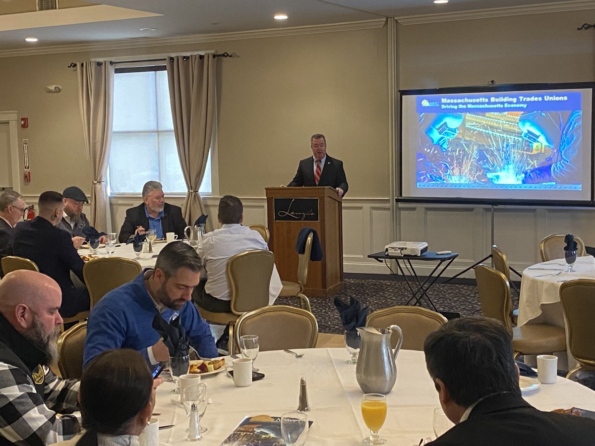 Massachusetts Building Trades Unions (@mass_btu) on Twitter photo Thank you to the legislators who attended this morning's Merrimack Valley Building Trades Council legislative breakfast to discuss improving the MA construction industry
<a href="/JamieEldridgeMA/">Jamie Eldridge</a> <a href="/BarryFinegoldMA/">State Senator Barry Finegold</a> <a href="/RepVannaHoward/">Vanna Howard</a> <a href="/StateRepElliott/">Rodney Elliott</a> Thank you to the legislators who attended this morning's Merrimack Valley Building Trades Council legislative breakfast to discuss improving the MA construction industry
<a href="/JamieEldridgeMA/">Jamie Eldridge</a> <a href="/BarryFinegoldMA/">State Senator Barry Finegold</a> <a href="/RepVannaHoward/">Vanna Howard</a> <a href="/StateRepElliott/">Rodney Elliott</a>
