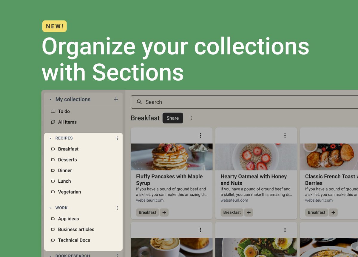niphtio's tweet image. Are your bookmark collections cluttered and hard to navigate? You can now organize them into sections in Niphtio! 🎉

Say goodbye to the chaos and find what you need when you need it. Try sections out and let us know what you think!

#Productivity #Bookmarks #OrganizationTips