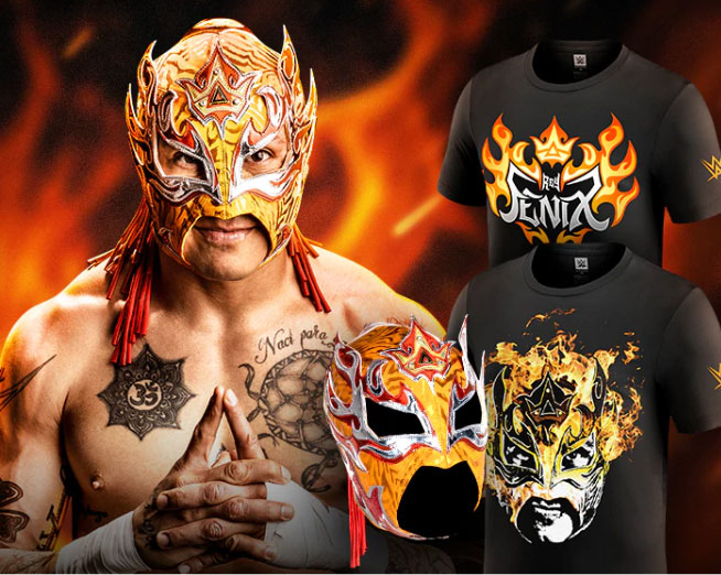 WWEShopDrops's tweet photo. 🚨NOW AVAILABLE🚨

📸Rey Fenix T-Shirts &amp; Mask

🔗https://t.co/T3PMbswrUg https://t.co/9XE72aykNp