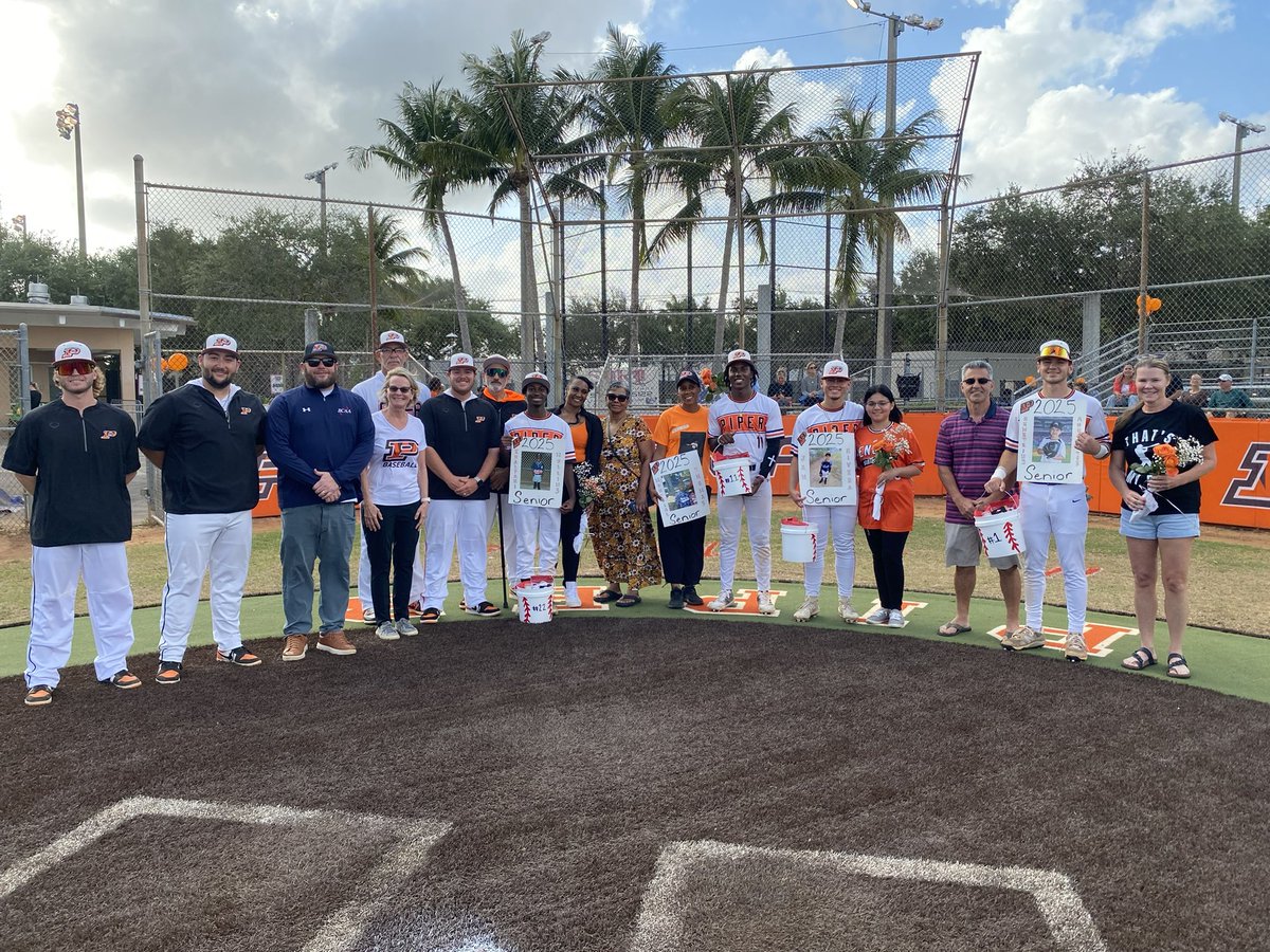 Bengal Senior Night for baseball. Congrats Demetrius, Montrial, Khalfany, and Jan. You represent us so impressively on and off the field, and we will miss you. 🧡🤎
