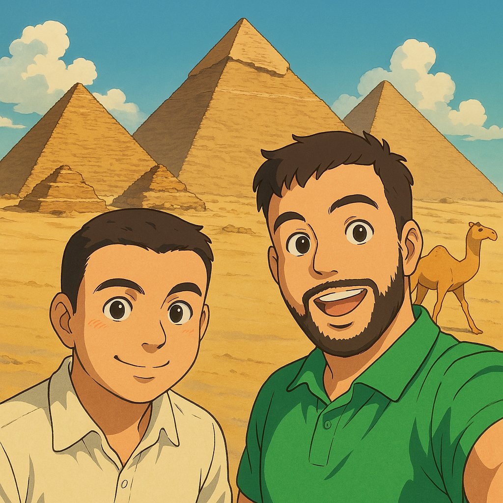 KaroftTours's tweet photo. We've become deeply obsessed with Egypt, its ancient monuments and breathtaking beauty
.
.
.
#ghiblistyle #Egyptian #ContentCreation #ContentMarketing #TravelGuide #Ghibli #ghibliart #trip #TouristFamily #luxor #GizaPyramid #visitegypt #CoffeeTime #karofttours #ContentCreatorLife https://t.co/fzIAc2Hfy9