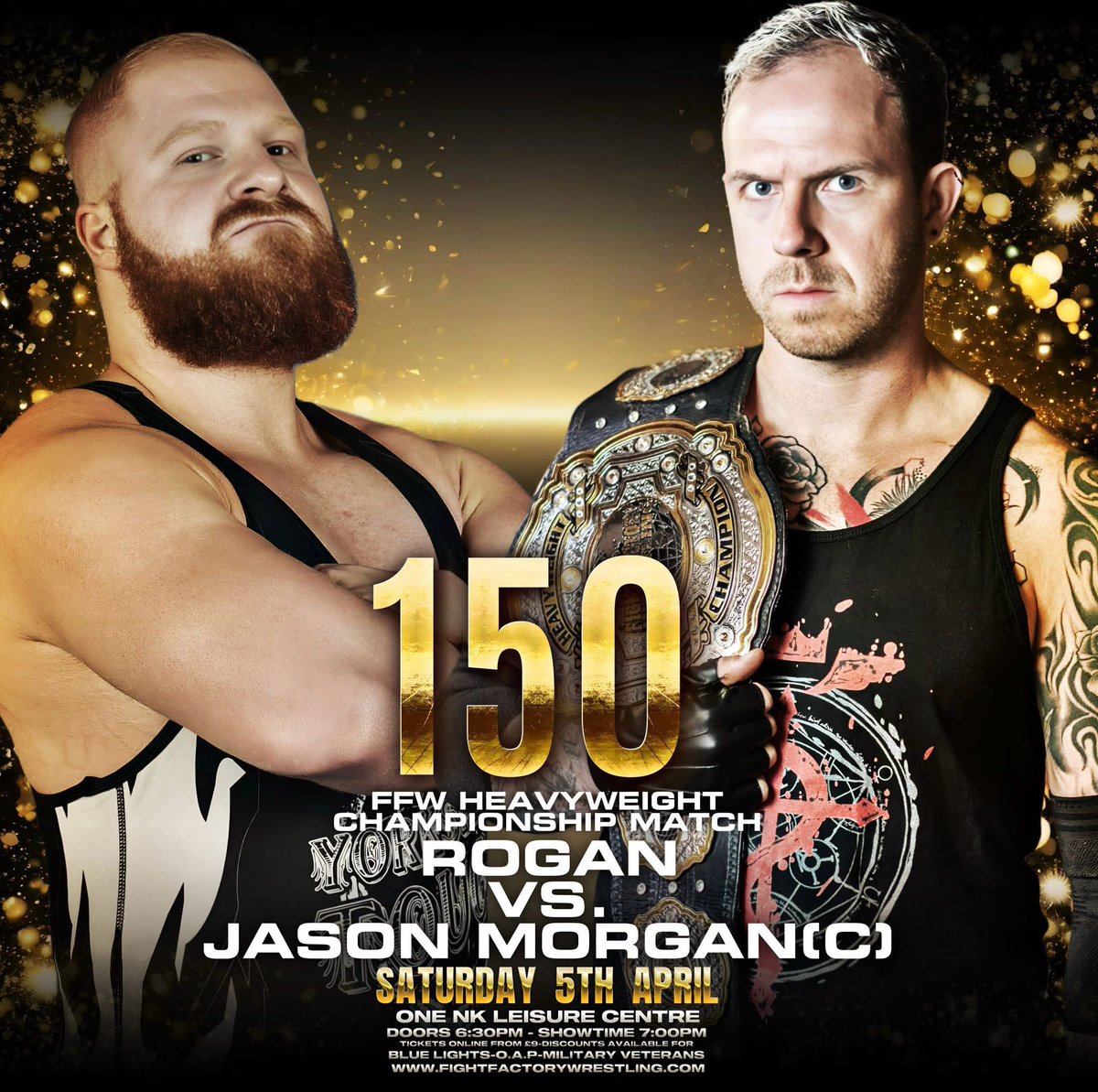 Show 150 is an incredible achievement reached for <a href="/FFWrestlingUK/">FFW UK</a> and what a way to set up what will be an incredible night of action as <a href="/BigHossRogan/">Rogan ‘Yorkshire Tough’</a> has the chance to score his first singles title in FFW, taking on the Heavyweight Champion Jason Morgan.. 

Cannot wait for this!