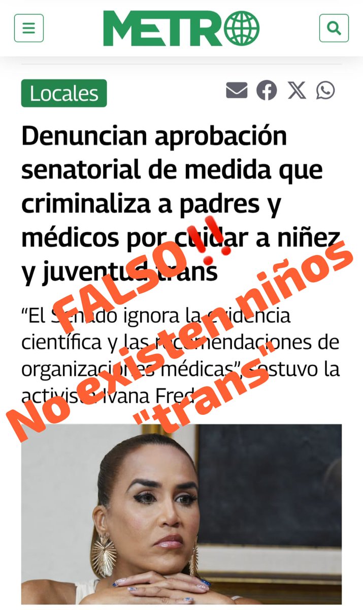 MujeresporPR's tweet photo. 1️⃣Sexualistas+prensa falsaria+"ciencia" corrompida+depravada EN BROTE por aprobación en el @SenadoPR #SíAlps0350
Vamos a hilo🧵de4️⃣:
1. No existen menores de edad "trans"
2. Hay menores de edad confundidos=disforia de identidad
3. Lo que hay es MUTILACIÓN DE NIÑEZ
Continúa↓ https://t.co/L23Odgki0z