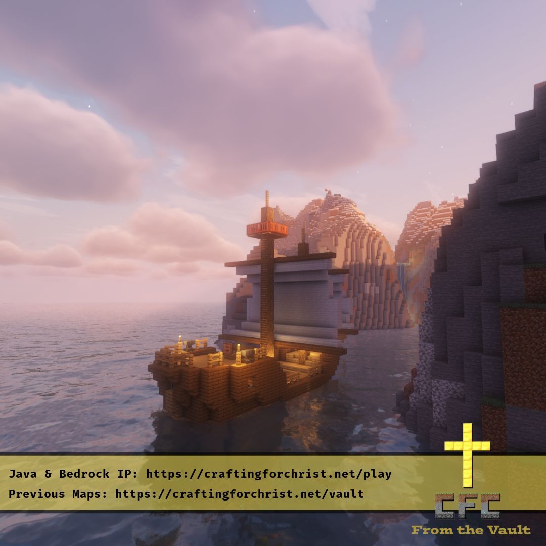 craft4christmc's tweet photo. From the CFC Vault: The Ship - Map 0
Build by: Member of the CFC Community
Version: Java and Bedrock 1.21.4
Crafting for Christ website: https://t.co/Y9D2IHOzI7
Java and Bedrock IP: https://t.co/GIXvRJg1PS
#minecraft #minecraftservers #minecrafter #minecraftforever https://t.co/SBvwJKTdnX