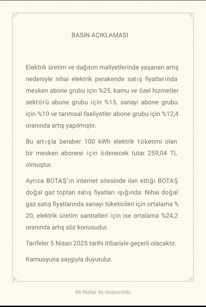 trsolarbaba's tweet photo. EPDK Basın Açıklaması: Elektriğe ve Doğalgaza zam geldi.

(Kaynak: https://t.co/AZDFVd2d6C ) https://t.co/smA45VgOmq