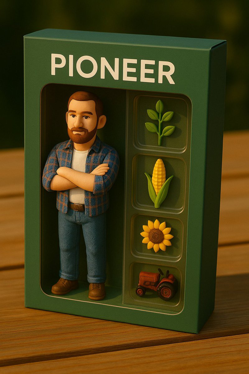 Nos sumamos a la tendencia y creamos nuestro productor Pioneer listo para sembrar maíz 🌽, soja 🌱 y girasol 🌻. Incluso con IA se nota nuestro compromiso en el campo👨‍🌾

¿Qué otra imagen harías que represente el campo?