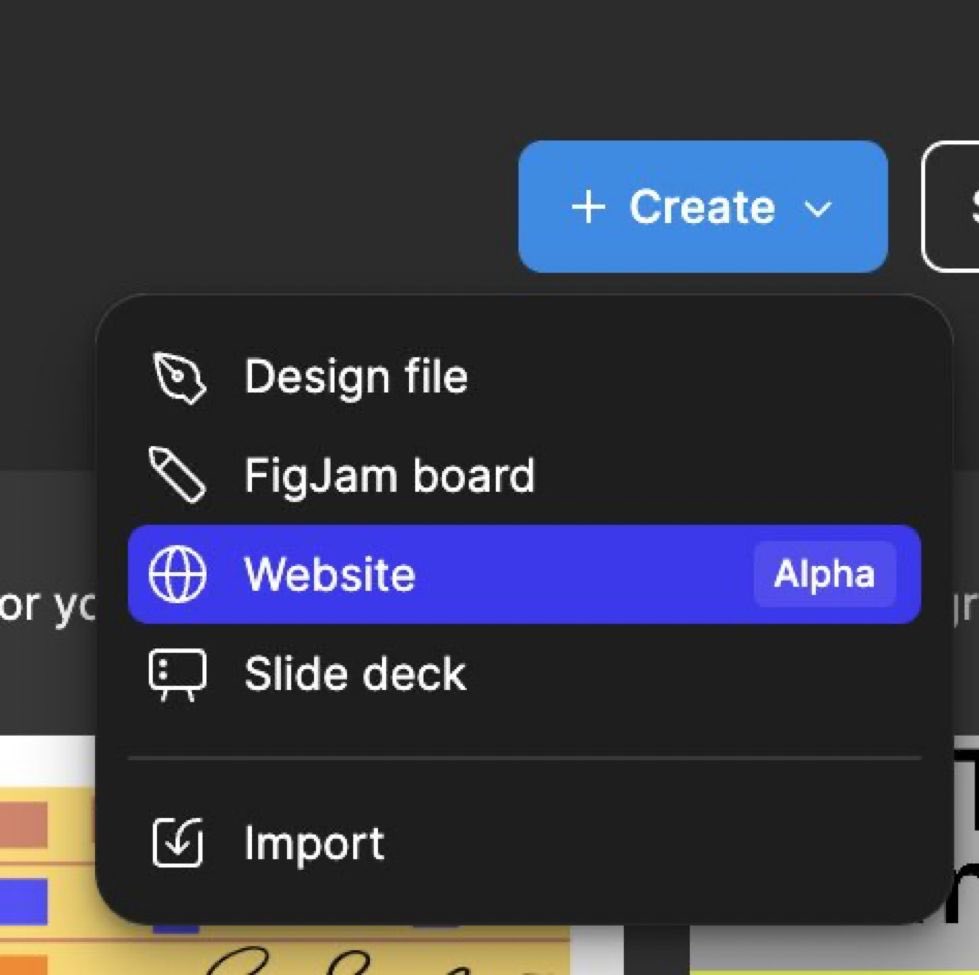 WTFRUCHITT's tweet photo. Figma just declared war on Framer, Webflow, Wix 

They’ve quietly rolled out a Website option right next to “Design file” and “FigJam board.”

No code, no handoff, no dev dependencies.

This isn’t just a feature drop. It’s a statement.

Let the no-code war begin. https://t.co/UfMTqvnjCS