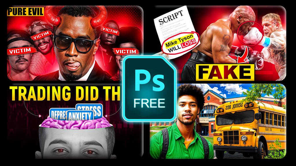 itsbyHamzaa's tweet image. 🚨 This Feels Like CHEATING… But I’m Letting It Happen! 🚨

I’m dropping my BEST Thumbnail PSD files for FREE – No catch, just pure 🔥!

Follow, Like, RT &amp;amp; comment “PSD” –  and

I’ll DM you the link! 🖱️💥