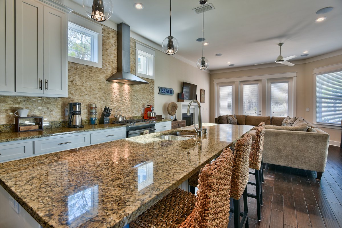 When you love entertaining, an over-sized island is a must! If your kitchen is in need of a remodel, the expert at Chi-Mar Construction are here to help! To get started, give us a call at 850-837-8016.