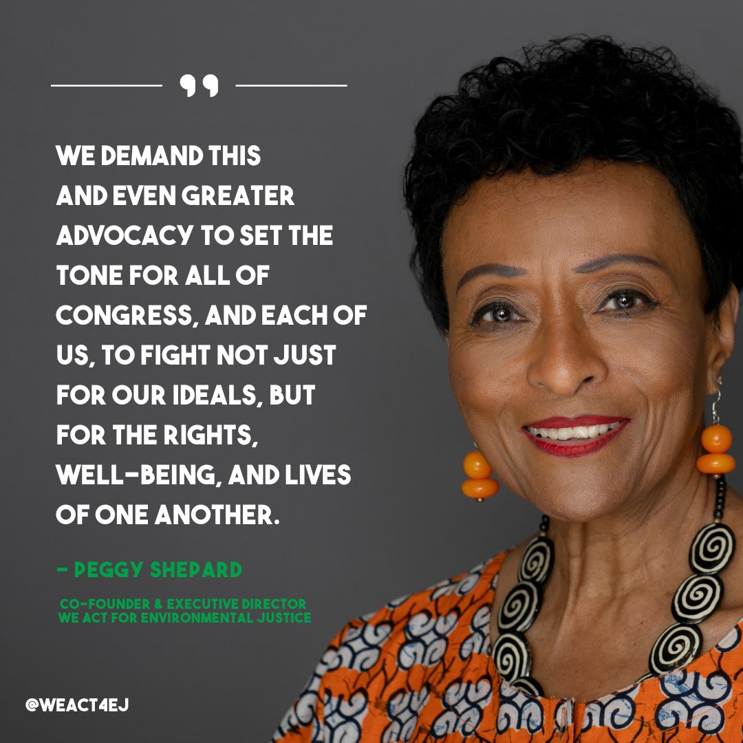 WE ACT for Environmental Justice (@weact4ej) on Twitter photo “In a time when environmental justice and so many other connected movements are under attack, Senator Booker authentically used his voice and took a stand. and lives of one another…” <a href="/SenBooker/">Sen. Cory Booker</a>
– Peggy Shepard, Co-founder & Executive Director WE ACT for Environmental Justice “In a time when environmental justice and so many other connected movements are under attack, Senator Booker authentically used his voice and took a stand. and lives of one another…” <a href="/SenBooker/">Sen. Cory Booker</a>
– Peggy Shepard, Co-founder & Executive Director WE ACT for Environmental Justice