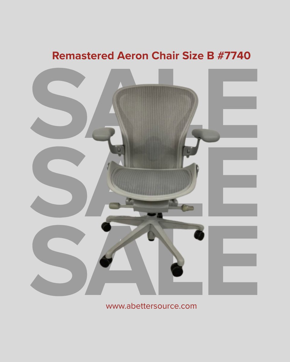 ABetterSource's tweet photo. If you missed out on our Winter Sale of INV #6806 (👀), you’re definitely not going to want to miss the Spring Sale on INV #7740! We’re running a special on the Remastered Aeron Chair - Size B — one of our most popular picks for comfort and style. 🔥Check it out today! https://t.co/7U5gGLXK7E