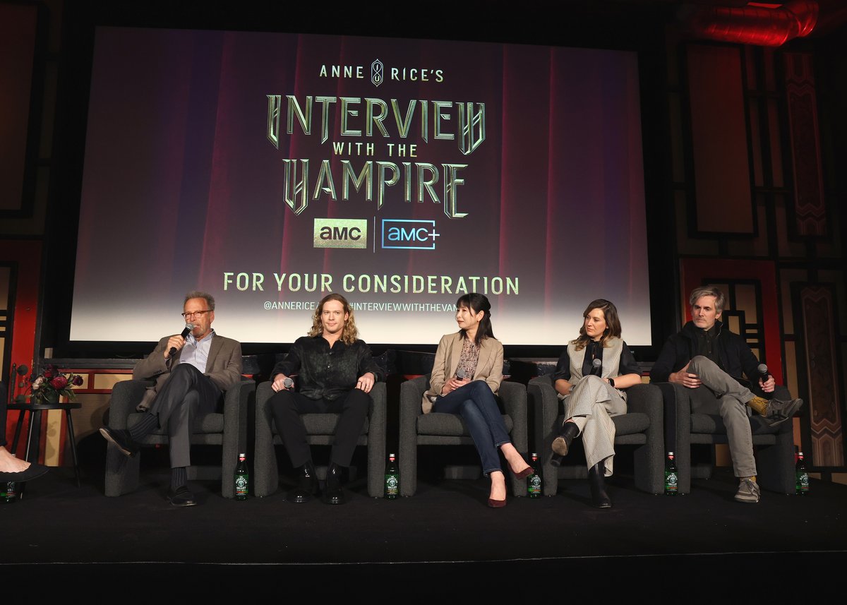 AMCsAnneRice's tweet photo. A night of consumption. Take a peek inside last night's #ForYourEmmysConsideration event featuring some of the delectable cast and crew of #InterviewWithTheVampire. https://t.co/XtbJzrc4YO