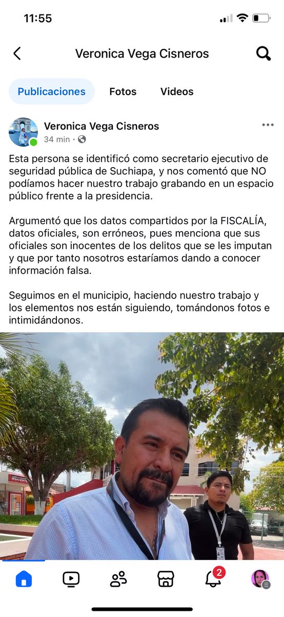 Funcionario amenaza a periodistas mujeres en Suchiapa. La integridad de las compañeras está en peligro. En #Chiapas y en ningún otro lado, debe coartarse la libertad de expresión ni el derecho a informar y ser informado
<a href="/llavenabarca/">Jorge Llaven Abarca</a> <a href="/ramirezlalo_/">Eduardo Ramírez</a> <a href="/article19mxca/">ARTICLE 19 México y Centroamérica</a> <a href="/article19org/">ARTICLE 19</a>