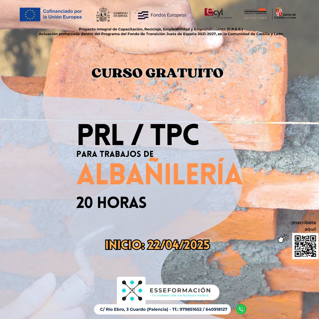 FormacionEsse's tweet photo. 💼 ¿Buscas trabajo en construcción?
No pierdas oportunidades por no tener la formación obligatoria.

👉 Curso gratuito PRL  TPC Albañilería de 20 horas 

📅 Inicio 22/04📍Guardo 

✅ Acreditado por la FLC

📩 ¡Plazas limitadas!  https://t.co/v7em2w3pQL

https://t.co/sVVXtTz6JF ✍🏼 https://t.co/Nndzzv8d4i