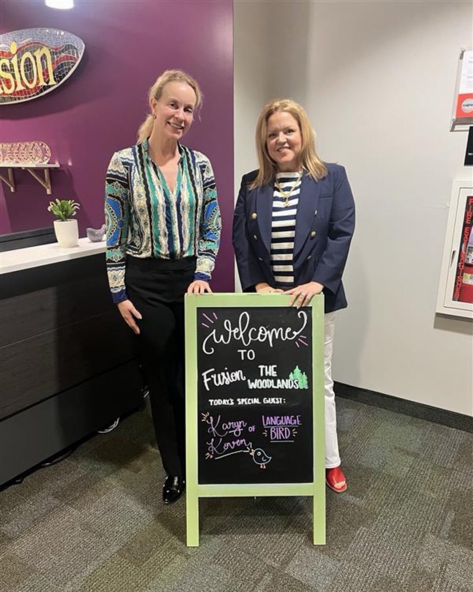Language_Bird's tweet image. This week, #LanguageBird Founder &amp;amp; CEO, Dr. Karyn Koven, visited the @FusionAcademy campus in The Woodlands, TX! Through our collaboration, #FusionAcademy students can take our accredited one-to-one online courses in 15 world languages at all levels. 🌍✨