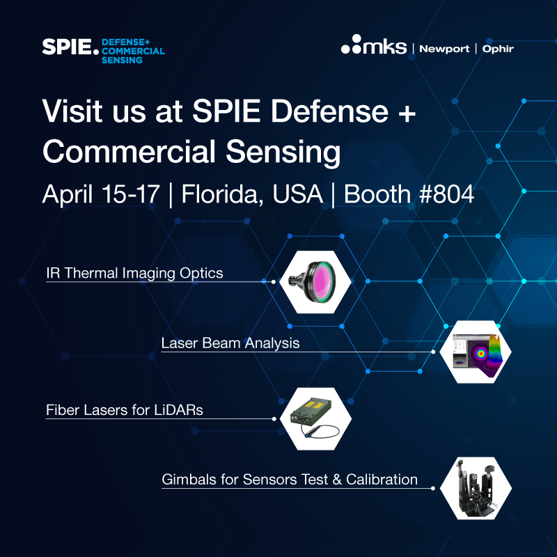 Join us at SPIE DCS 2025 in Florida! Visit Booth #804 to see our latest optics and sensing solutions. Meet our experts and explore new innovations. #SPIEDCS ow.ly/pICS50VuRyB