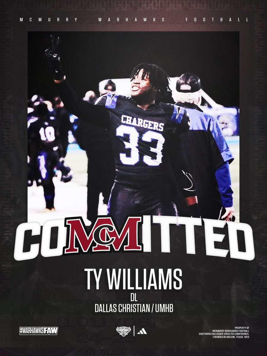 Thanks to my fam and this amazing coach staff for this opportunity! Ready for this next chapter..♾️ <a href="/CoachRauMCM/">Mark Rau</a> <a href="/CoachNealMcM/">JORDAN NEAL</a> <a href="/iamcoachwash/">Correy Washington</a> <a href="/McMURRYFOOTBALL/">McMURRY FOOTBALL</a> 

#warhawks 
#NewEra