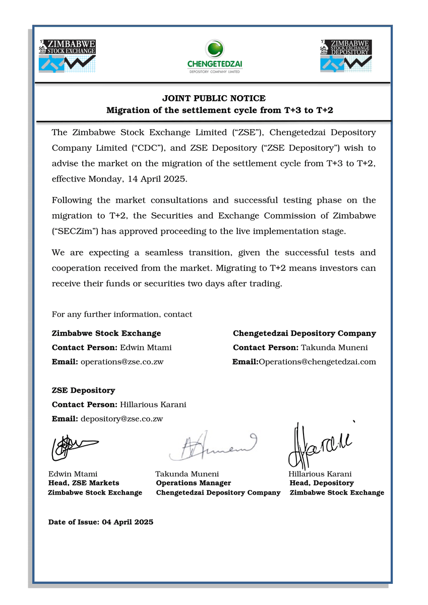 Chengetedzai Depository Company Limited tweet media