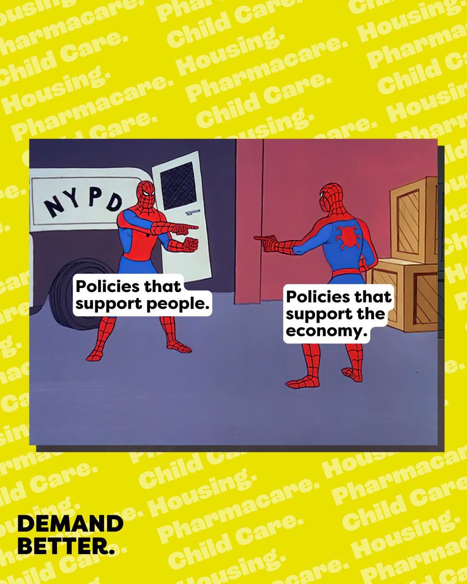 Strong economy 🤝 strong social programs.

Progressive policies create millions of jobs, increase productivity and build a more resilient Canada. ✋ This election, take the pledge to demand better at buff.ly/zeEyiL1  #DemandBetterToday
