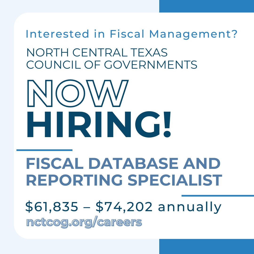 💼 HIRING: Fiscal Database &amp; Reporting Specialist
Join our Fiscal Management team! 
✨ If you have a knack for data systems and want to make an impact in regional transportation, apply now:
🔗 lnkd.in/gaS22VkA
#DataSpecialist #FiscalManagement #GrantReporting