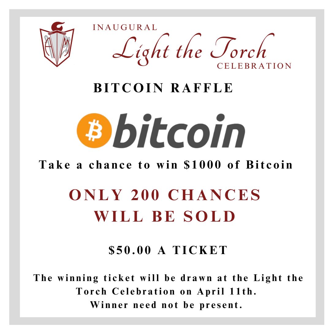 Take a chance to win $1000 of bitcoin while supporting the mission of Albertus Magnus High School. Only 200 chances will be sold! albertusmagnus.net