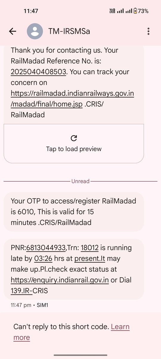 aritra_munsi's tweet photo. @RailwaySeva @ADRARAIL Again sending messages of being late shameless @RailwaySeva @serailwaykol @RailMinIndia https://t.co/c6Jy93GvRb