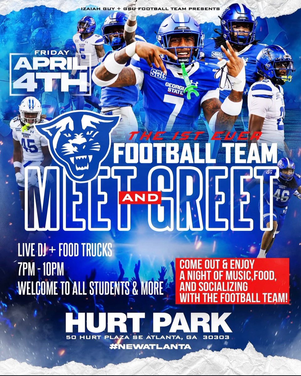 Dell McGee (@dellmcgee) on Twitter photo Day 12 complete & 7 days away from our spring game. Please come out tonight and meet our players and staff! <a href="/AllBlueAllNIL/">AllBlueAllNIL</a> <a href="/GeorgiaStateU/">Georgia State University</a> <a href="/GSUPanthers/">Georgia State Athletics</a> #NewATLANTA Day 12 complete & 7 days away from our spring game. Please come out tonight and meet our players and staff! <a href="/AllBlueAllNIL/">AllBlueAllNIL</a> <a href="/GeorgiaStateU/">Georgia State University</a> <a href="/GSUPanthers/">Georgia State Athletics</a> #NewATLANTA