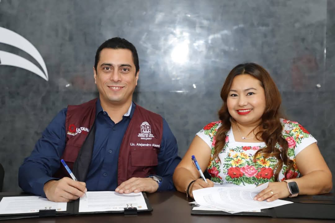 Firma de convenio de colaboración entre el ICATQR  y las Diputadas Locales Silvia Dzul Sánchez del Distrito XII y Andrea del Rosario González Loria del Distrito II, con el objetivo de llevar oportunidades de capacitación a la población de sus distritos. #UnidosParaTransformar