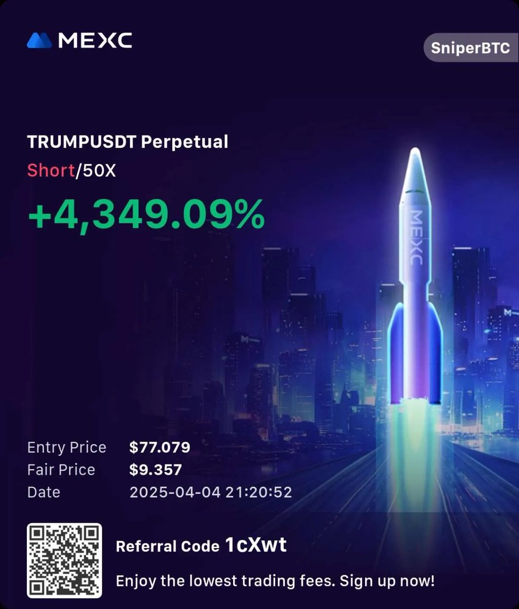 CryptoBTCSniper's tweet photo. 💥 Sniper Entry, Sniper Exit! 💥

🔻 Short #TRUMP de la 77$ cu levier 50X 🚀
✅ Profit: +4000% ...

📊 Strategia Sniper a livrat din nou. Răbdare, încredere, execuție.

🔎 Graficul spune totul – price action-ul a respectat nivelurile așa cum era de așteptat.

#SniperSystem #CryptoTrading #Shorting #MEXC #Bitcoin #TradingView #Trump